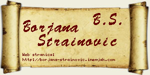 Borjana Strainović vizit kartica